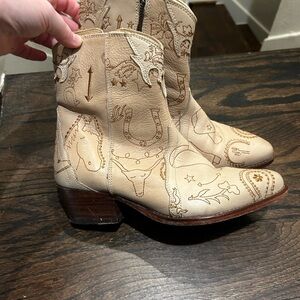 Free People Western Embroidered Cowboy Boots